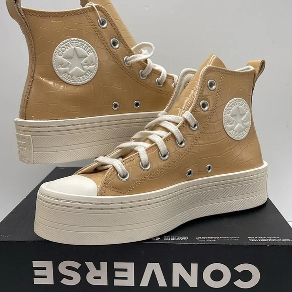 Converse WMNS CTAS MODERN LIFT HI EPIC DUNE/EPIC DUNE/EGRET A07658C Platforms - Picture 3 of 16